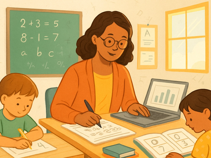 Editorial illustration for Go Math Kindergarten: what it covers, how it’s structured, and ways teachers make it work.