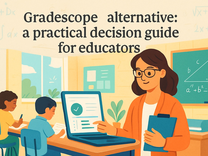 Editorial illustration for Gradescope alternative: a practical decision guide for educators.